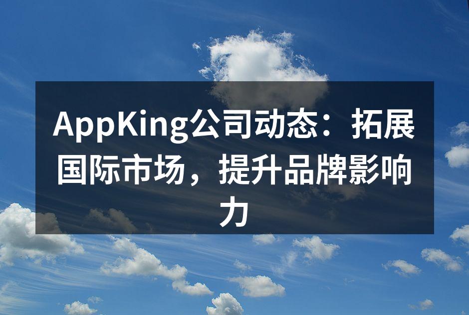 AppKing公司动态：拓展国际市场，提升品牌影响力