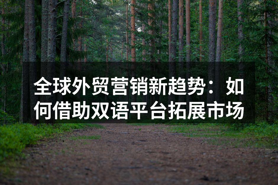 全球外贸营销新趋势：如何借助双语平台拓展市场